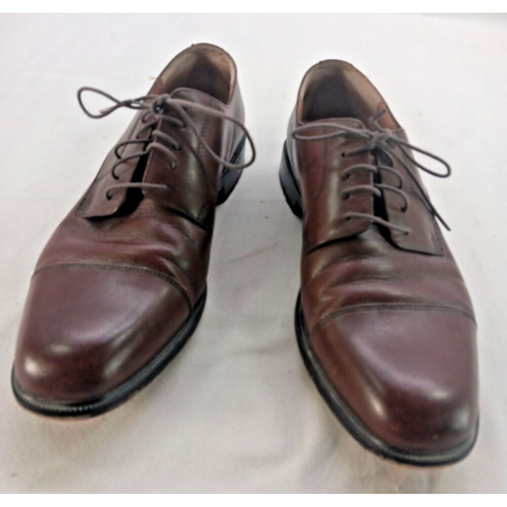 Bostonian Cap Toed Dress Shoes Men's Size 10.5M Brown Leather  Lace Up